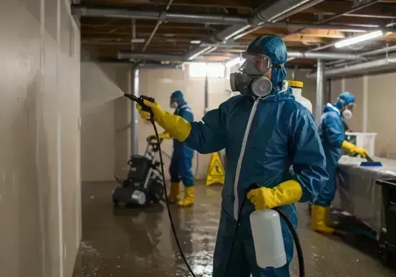 Basement Sanitization and Antimicrobial Treatment process in Valencia, CA